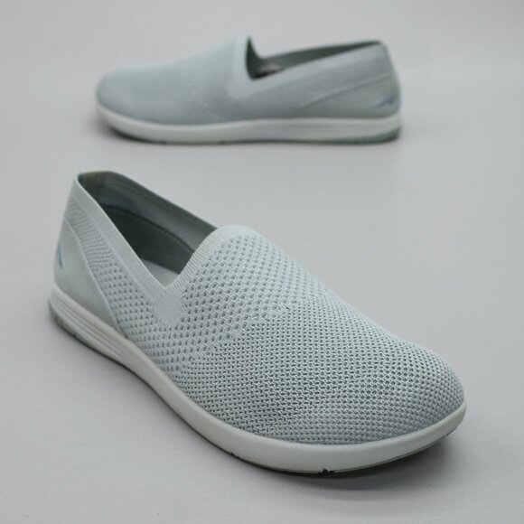 Altra Ladies 10 Tokala Light Gray/Blue Knit Comfort Slip-on Shoes Flats Loafers - Picture 1 of 12